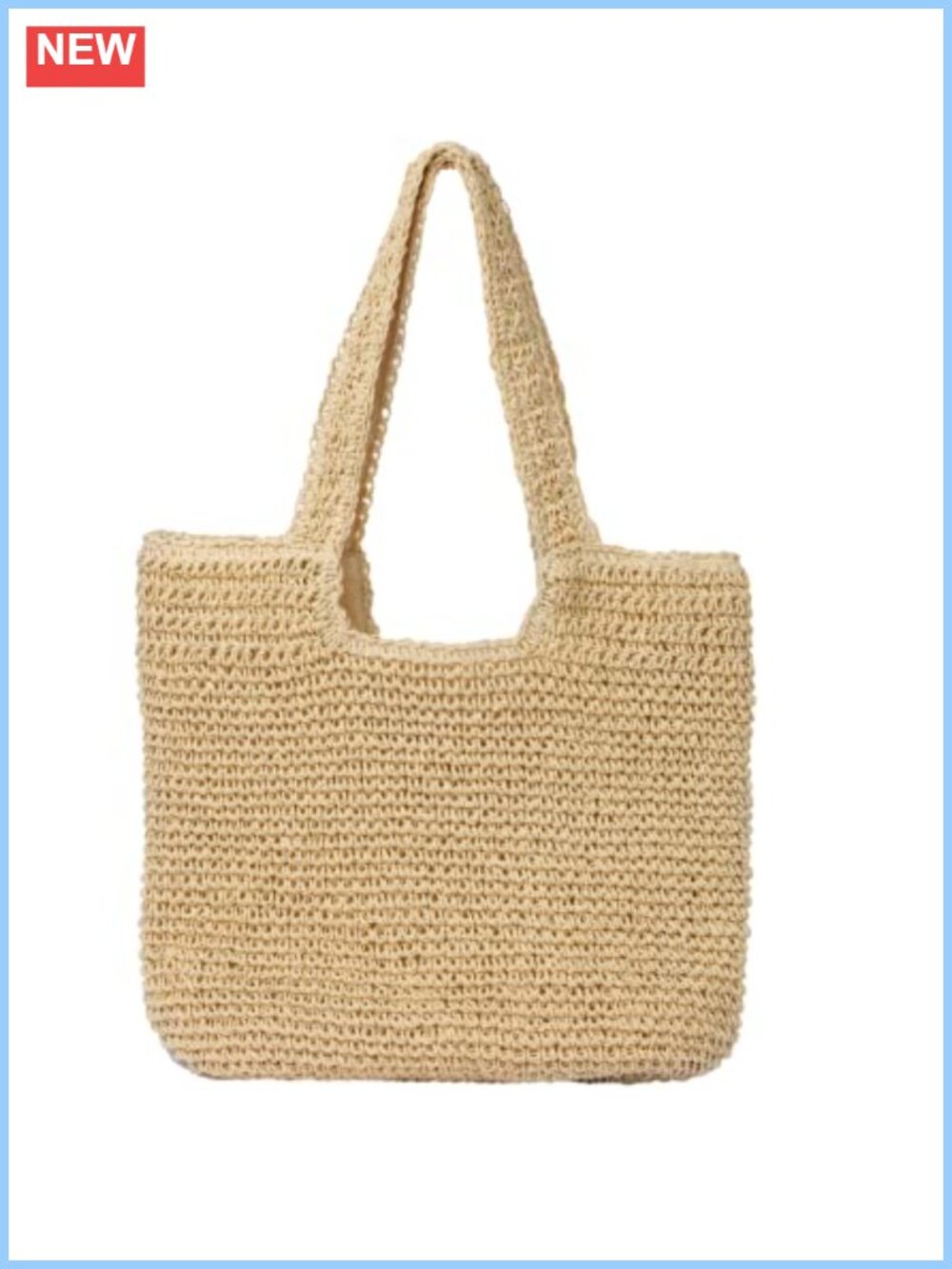 Handwoven Straw Beach Tote Large Shoulder Bag Summer Purse